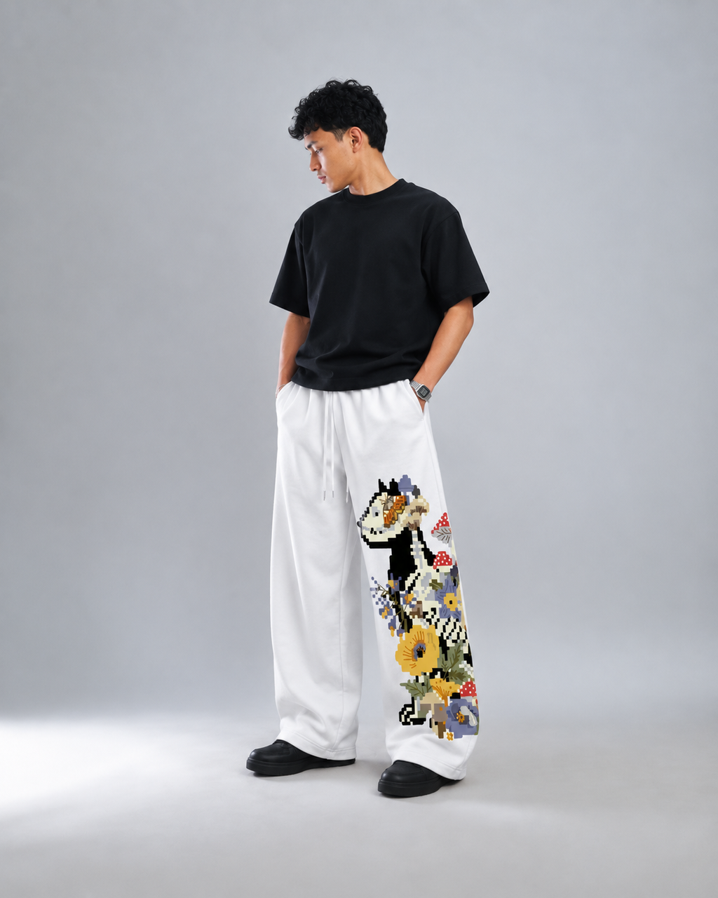 Pixelated Meow Sweatpants